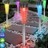 10er Set RGB LED Solarleuchten aus Edelstahl für Ihren Park Bild 3