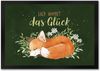 speecheese Fußmatte Hier wohnt das Glück Fußmatte in 35x50 cm mit Fuchs im Aquarell-Stil Bild 4