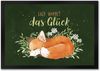 speecheese Fußmatte Hier wohnt das Glück Fußmatte in 35x50 cm mit Fuchs im Aquarell-Stil Bild 5