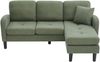 Ecksofa mit Cordbezug & Chaiselongue, 166 x 118 x 77 cm, Grün Bild 5