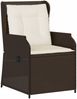 vidaXL Gartensessel mit Kissen 2 Stk. Verstellbar Braun Poly Rattan 368992 Bild 4