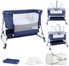 JEOBEST Beistellbett 3 in 1 Babybett, Schaukelmodus, mit atmungsaktivem Netz und Laken, mit Rollen Kinderbett, 6-Fach Höhenverstellung, Moskitonetz, Lagerung Bild 4