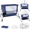 JEOBEST Beistellbett 3 in 1 Babybett, Schaukelmodus, mit atmungsaktivem Netz und Laken, mit Rollen Kinderbett, 6-Fach Höhenverstellung, Moskitonetz, Lagerung Bild 5