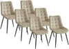 Vente-unique - OLLUA Stuhl SamtStoff Beige - B 60 cm x H 87 cm x L 49,5 cm Bild 2