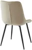 Vente-unique - OLLUA Stuhl SamtStoff Beige - B 60 cm x H 87 cm x L 49,5 cm Bild 5