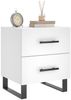 vidaXL Nachttische 2 Stk. Weiß 40x35x47,5 cm Holzwerkstoff 827357 Bild 3