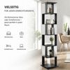 Home Nature Wohnkonzept Bücherregal/Eckregal mit 6 Ebenen, Für Wohnzimmer, Schlafzimmer und Home Office im Industrial Design, Schwarz, 189,5 × 50 × 50 cm Bild 5