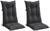 vidaXL Hochlehner-Auflagen 2 Stk. Melange Anthrazit 120x50x7cm Stoff 4002343 Bild 4