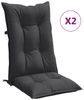 vidaXL Hochlehner-Auflagen 2 Stk. Melange Anthrazit 120x50x7cm Stoff 4002343 Bild 2