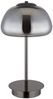 LED Tischleuchte, Metall, Glas, Schwarz, Dimmbar, Memory, H 46 cm Bild 5