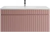 Vente-unique - SATARA Waschbeckenmöbel Holz, Platte Puderrosa - B 46 cm x H 46 cm x L 100 cm Bild 4