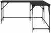 vidaXL Schreibtisch Schwarz Eichen-Optik 149 x 149 x 75 cm 882864 Bild 5