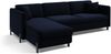 Micadoni Schlaf-Ecksofa Gloria 5-Sitzer Links Samt Königsblau 205x160 Bild 2