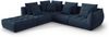 Micadoni Ecksofa Bloom 5-Sitzer Links Strukturierter Stoff Dunkelblau Bild 2