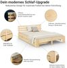 Holzbett Doppelbett 180x200 cm Bett mit 2 Bettkästen und Lattenrost Holzbettrahmen Natur Massiv Holz Bild 5
