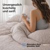 ZIRVEHOME Bettwäsche Beige Bettbezug Natur Blätter Design in Creme und Beige, Renforce, 2 teilig, 155x220 Bettbezug Baumwolle Beige Blätter modern elegant Natur Design Bild 4