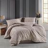 ZIRVEHOME Bettwäsche Beige Bettbezug Natur Blätter Design in Creme und Beige, Renforce, 2 teilig, 155x220 Bettbezug Baumwolle Beige Blätter modern elegant Natur Design Bild 2