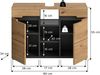 Xonox Canu Waschbeckenunterschrank (B/H/T: 80x55x34 cm) in Basalt grau Nachbildung und Artisan Nachbildung Bild 4