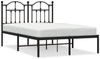 vidaXL Bettgestell mit Kopfteil Metall Schwarz 120x200 cm 353437 Bild 2