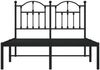 vidaXL Bettgestell mit Kopfteil Metall Schwarz 120x200 cm 353437 Bild 5