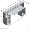 FMD Möbel - ZOCKER 3 - Schreibtisch - melaminharzbeschichtete Spanplatte - weiß - 180,4 x 92,5 x 59,8cm Bild 2