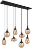 Pendelleuchte LUMINA 8-flammig groß Glasschirme amberfarbig, Breite 121cm Bild 2