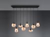 Pendelleuchte LUMINA 8-flammig groß Glasschirme amberfarbig, Breite 121cm Bild 3