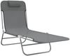 vidaXL Sonnenliegen Klappbar 2 Stk. Grau Textilene und Stahl 360183 Bild 3