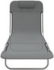 vidaXL Sonnenliegen Klappbar 2 Stk. Grau Textilene und Stahl 360183 Bild 4