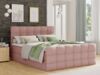 Boxspringbett Best Lux mit Fußteil, 2 Bettkästen, Bonell-Matratze und Topper, Polsterbett (Pink (Inari 52), 160 x 200 cm) Bild 5