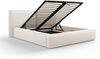 Micadoni Bett Jodie Strukturierter Stoff Megan Helles Beige 160x200 Bild 3