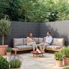 PVC Sichtschutzmatte Cefalu 150x400 cm 16mm Anthrazit [casa. pro] Bild 4