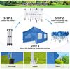 Faltpavillon 3x6m Wasserdicht Stabil Winterfest mit Seitenwänden & Sandsack Bild 2