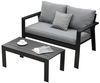 MeXo Gartenlounge-Set Gartenmöbel Set Aluminium Loungeset für Terrasse Balkon, (Balkonset 2 Personen, 2-tlg, 1×2-Sitzer Sofa, 1×Couchtisch, inkl. 3×Auflagen), wetterfest Sitzgruppe Essgruppe Gartengarnitur Bild 4