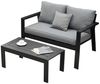 MeXo Gartenlounge-Set Gartenmöbel Set Aluminium Loungeset für Terrasse Balkon, (Balkonset 2 Personen, 2-tlg, 1×2-Sitzer Sofa, 1×Couchtisch, inkl. 3×Auflagen), wetterfest Sitzgruppe Essgruppe Gartengarnitur Bild 5