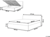 Bett mit Stauraum Bouclé ORBEY 160 x 200 cm Beige Bild 2