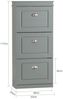 SoBuy FSR94-HG Schuhschrank, MDF, Lackiert, Grau, 53 x 117 x 24 cm Bild 3