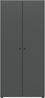 Home affaire Kleiderschrank BILLINGS, Schlafzimmerschrank, Schrank, Garderobenschrank (OTTO BESTSELLER, Garderobe & Schlafzimmer) Breite 80cm, grau, 2-türig, inkl. 1 Kleiderstange und 1 Ablageboden Bild 3