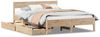 vidaXL Massivholzbett ohne Matratze 135x190 cm Kiefernholz 3301764 Bild 2