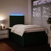 vidaXL Boxspringbett mit Matratze Dunkelgrün 120x200 cm Samt 3294625 Bild 4