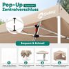 Sekey Premium Pop Up Pavillon 3x3 Wasserdicht Stabil, 3 x 3 m Pavillon mit Seitenwänden, Faltpavillon Partyzelt Faltbar für Camping Party, Höhe Verstellbar 250-270cm, (Khaki, Mit Seitenwänden) Bild 2