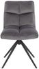 HOME DELUXE Esszimmerstuhl drehbar Samt NODA – 2er Set Hellgrau Bild 5