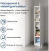 Home Collective Regal mit 5 Ebenen Aktenschrank mit 4 Einlegeböden und 1 Tür, in mattem Finish Standregal 39 cm breit weiß Bild 3