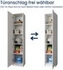 Home Collective Regal mit 5 Ebenen Aktenschrank mit 4 Einlegeböden und 1 Tür, in mattem Finish Standregal 39 cm breit weiß Bild 4