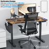 KESSER® Höhenverstellbarer Schreibtisch elektrisch | Ergonomisch Steh-Sitz Schreibtisch | 3-Funktions-Memory Steuerung | Inkl. 360° Rollen & USB-Ladeanschluss | Computertisch für Homeoffice Braun, 140 x 70 cm Bild 2
