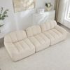 3-Sitzer Sofa 288×104×79 cm aus Granular Fleece rahmenlos modular,weiß Bild 3