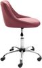 CLP Arbeitshocker Lazio drehbar mit Chromgestell,bordeauxrot Kunstleder Bild 4