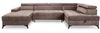 AX LIVING Braun Eckcouch mit Schlaffunktion Arkucio U 345cm modernes L Bild 2
