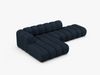 Micadoni Modulares Ecksofa offen Lupine 5-Sitzer Links Boucle Baloo Dunkelblau Bild 3