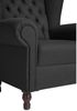 Ohrenbackensessel Katreen Bezug Flachgewebe Buche nussbaum dunkel / schwarz 22810 Bild 5